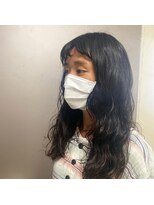 ピエドプールポッシュ(PiED DE POULE POCHE)&nbsp;ゆったりロングウェーブ×オン眉バング