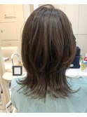 ネオウルフこなれミディ外ハネくびれレイヤーボブ20代30代40代