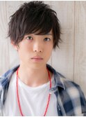 黒髪でキマルこなれ感！くせ毛短髪パーママッシュN上尾