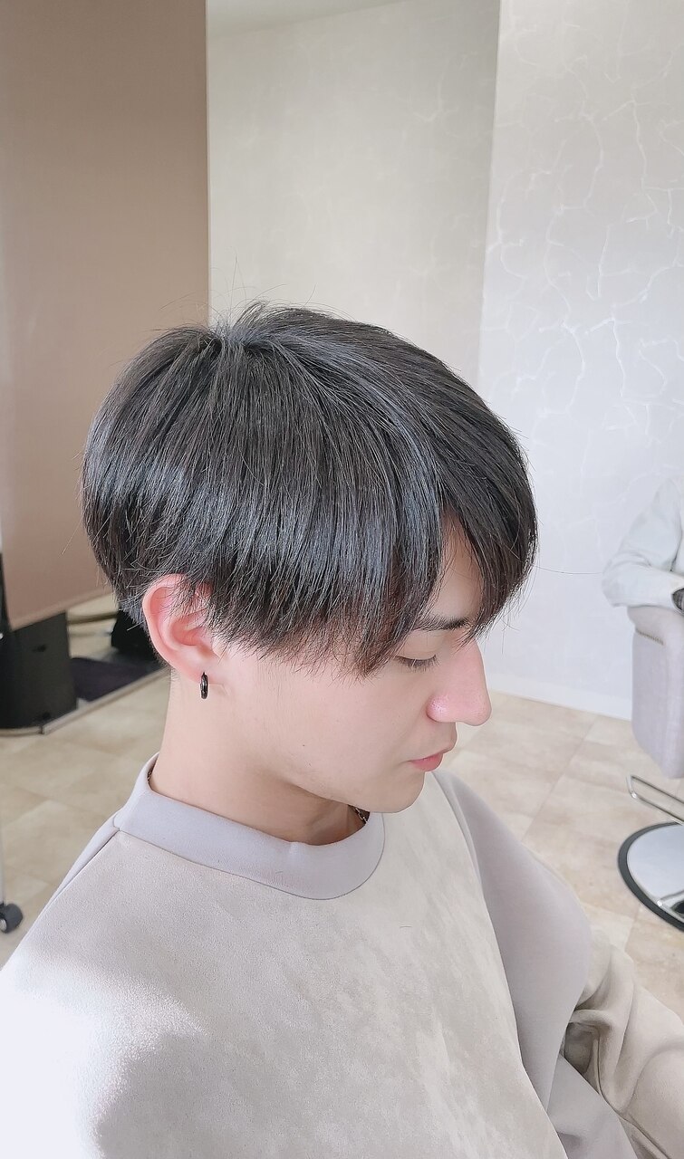 メンズカット マッシュ ツーブロック ヘアセットなし