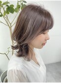 ほんのりピンクグレージュ×くびれヘア