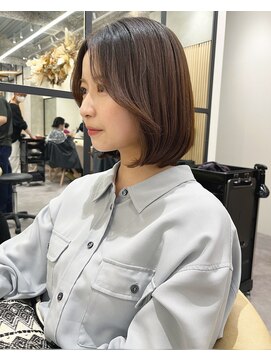 グロー 大宮(GLROW) 韓国風タンバルモリボブ顔まわりレイヤー【大宮】