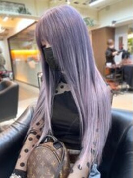 ディア(.eer) ラベンダーパープル×シールエクステ/ハイトーンカラー/南船場