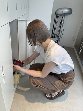 エイト 神戸三宮店(EIGHT) ボブ×ホワイトベージュ