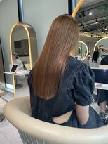 ロンドメリア 天神大名店(Lond Melia)&nbsp;★斜めバングミディアムヘアグレージュカラーシルキーベージュ★