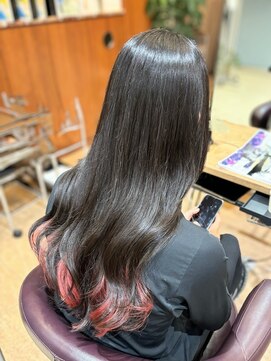 グランデュール 焼津店(GRANDEUR) 毛先カラー、ピンク、インナー、ハイトーンカラー