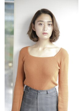 ルルディ バイ アフロディーテ銀座(luludi by APHRODITE) デザインカラー/レイヤーカット/オリーブベージュ/銀座