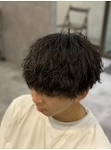 波巻きショートマッシュ