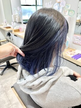 ローリーポーリークラウン(Roly Poly Clown) インナーカラー/ブルー/ネイビー/透明感カラー ◎ 20代30代40代