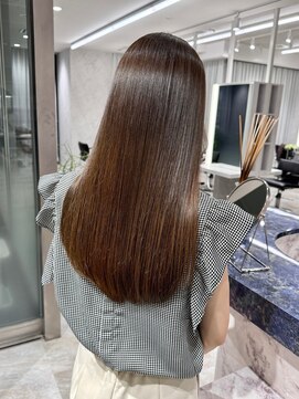 アールヘアーデザイン 千種(r hair design) サラツヤロングベージュカラーブリーチしない透明感カラー