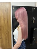 ハイトーンピンクカラーダブルカラーチェリーピンクケアブリーチ