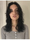 ロングパーマニュアンスパーマくせ毛パーマ大きめカール