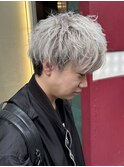 夏◎メンズ爽やかシルバー刈り上げマッシュ錦糸町