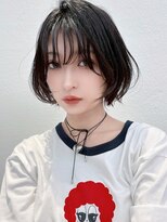 ホフ 大阪心斎橋店(F.O.F) オリーブベージュショートミニボブグレージュブリーチレイヤー