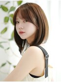 (K)小顔見えバング×大人かわいいミディアムレイヤー