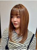 《前地 麻衣》レイヤーカット/艶髪/アッシュベージュ