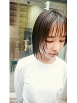 チカシツ(Chikashitsu) ブラウンヘア/顔回りレイヤー/ウルフボブ/レイヤーボブ
