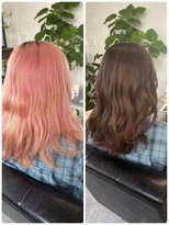 アンフィニ 延岡(Anfini)&nbsp;髪質改善カラーbefore/after