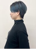 ハンサムショート　ブリーチアッシュ