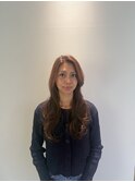 越谷美容室　レイヤーカット　ブラウンカラー　くびれレイヤー