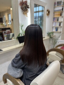 ジェニュイン(genuine) ロングレイヤー/ナチュラルブラウン