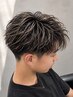 メンズカット＋メッシュ（ハイライト）＋カラー ￥16,000#上前津#メンズパーマ