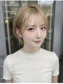 《ele》ハイトーンボブ /外ハネ