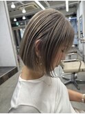 白髪ぼかしバレイヤージュ/グレージュ/ハイトーンカラー