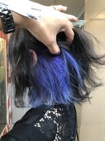 ルイス(L'wis)&nbsp;ダークブルーアッシュ＋インナーアクアブルー