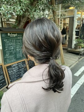 ティメレ 神戸三宮(Timere) 美髪ベージュフリンジウェーブアレンジ【Timere神戸三宮】