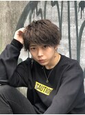 メンズマッシュ/くすみベージュ/マロンベージュ/20代30代