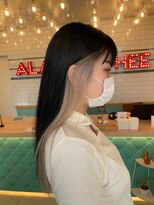 ゲーム 吉祥寺店(GAME)&nbsp;ダブルカラーホワイトベージュインナーカラーケアブリーチ前髪