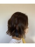 ボブ×インナーカラー