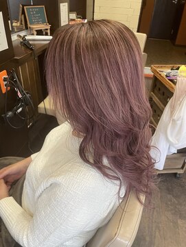 アド ヘア プレイス(adon hair place) 大人かわいピンクハイライト