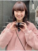 毛利/暖色カラーカシスレッドブラウンブリーチなしカラー無造作