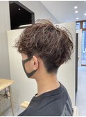 パーマ風癖毛スタイル