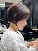 30代40代50代耳かけショート前髪なしハンサムショートカット