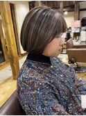 脱白髪染めハイライトB