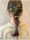 三軒茶屋_レディース_ロング_ヘアアレンジ_ヘアセット_編み込み_