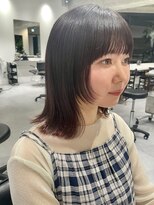 レイヤーカット/ウェットへア/オリーブベージュ/表参道