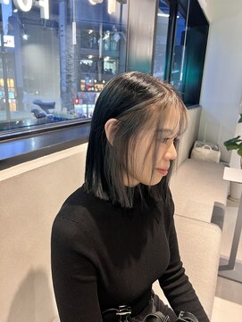 ロカリタ キョウト 河原町三条店(ROCAReTA kyoto) ブリーチ履歴有：グレー×ブラック