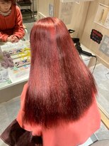 ロッコ(Rocco) ブリーチなしツヤ感オレンジレッドカラー 船橋 船橋駅