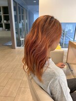 アール ヘアー デザイン(r hair design)&nbsp;サラツヤロング暖色カラーブリーチしない髪質改善