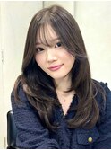 透明感ブラウンカラー韓国風レイヤーカット【emi】