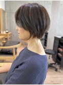 say.黒髪ボブルフネビージュ小顔ワンレンアッシュオリーブ透明感