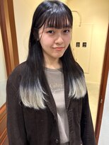 プフ 伏見(puf)&nbsp;[puf 伏見/丸の内/栄/名古屋]ホワイト裾カラーセミロング★鳥山