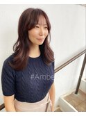 アンバーブラウン/レイヤーカット/顔まわりカット