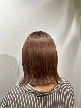 ビーグレイス 美濃加茂店(be Grace) ぱつっと外ハネボブ×30代艶々ブラウンカラー