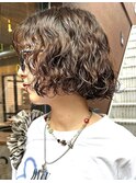 ボブパーマミニボブパーマくるくるパーマボブ前髪パーマ