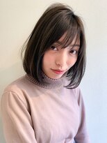 銀座/ショートボブ/髪質改善/顔周りレイヤー/韓国/ブリーチなし